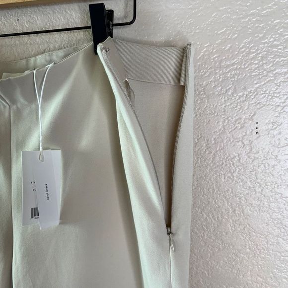 Vince Cropped Flared Trouser Pants Womens XL Cream Beige Flat Front Side Zip NWT - Picture 5 of 15